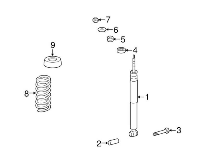 Mercedes Shock Absorber - Rear (w/ Sport Suspension) 2083260400